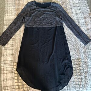 Doe & Rae Black and Gray Long Sleeve Dress